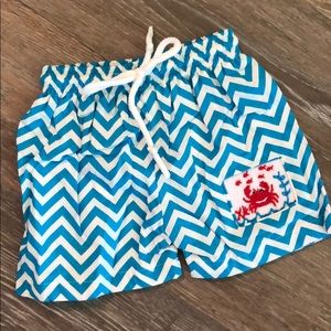 Boys chevron Crab Trunks